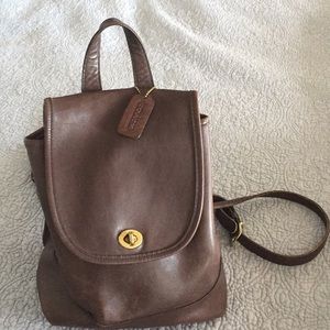Coach Leather Brown Backpack Vintage